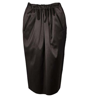 black silk skirt
